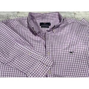 Vineyard Vines Classic Fit Button-Down Shirt Men's XL Long Sleeve Purple
